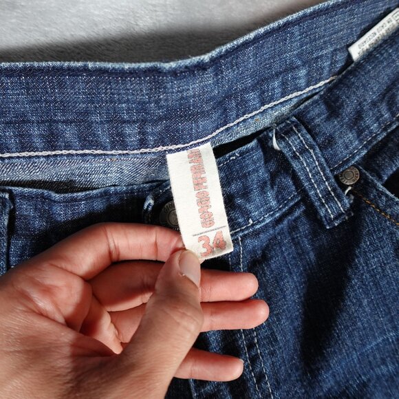 Vintage Fermani Denim Jeans Mens 34 (32x31) Baggy Straight Pocket Design Y2K - Picture 5 of 11